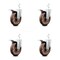 Service Caster 5 Inch High Temp Glass Filled Nylon 3/4 Inch Stem Caster Set Total Lock Brake SCC-SQTTL20S514-GFNSHT-34-4 - alternate 1